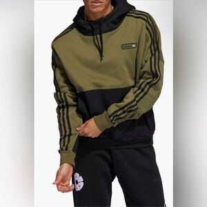 Adidas Originals SPRT Mixed Media Pullover Hoodie